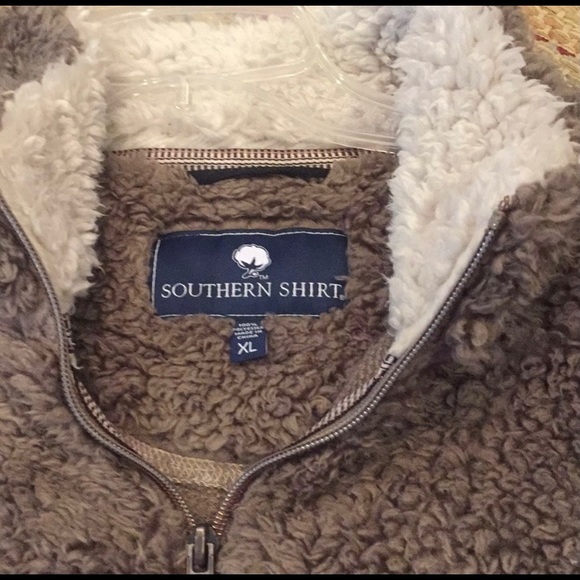 ✨SOLD✨ EUC ~ Southern Shirt Company Brown Cream Sherpa Pullover🔹PRICE REDUCED🔹 - Picture 3 of 5